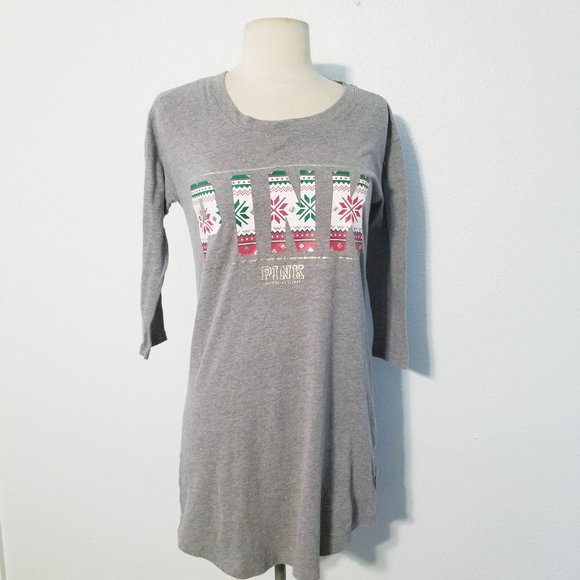 PINK Victoria's Secret Other - Victoria's Secret Pink Christmas Sleep Shirt XS